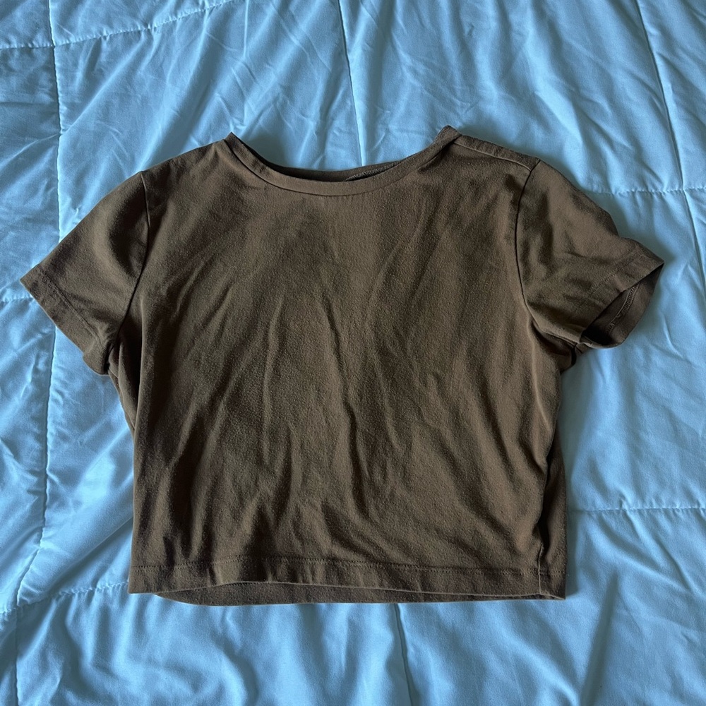 Brown crop top
